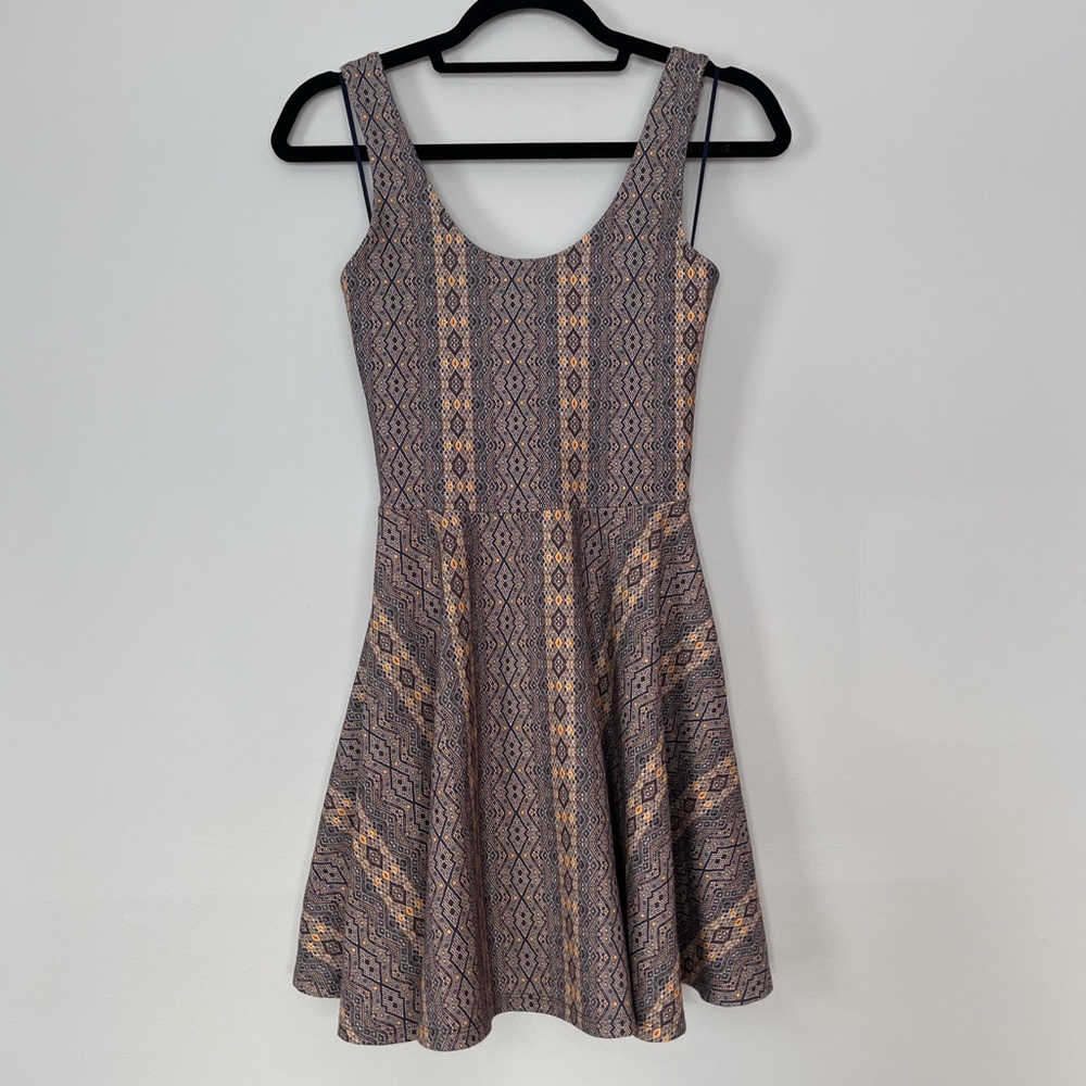 Pull and Bear Strappy Print Sun Dress